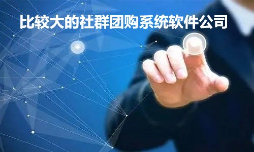 国内比较大的社群团购系统软件公司有哪些？求推荐